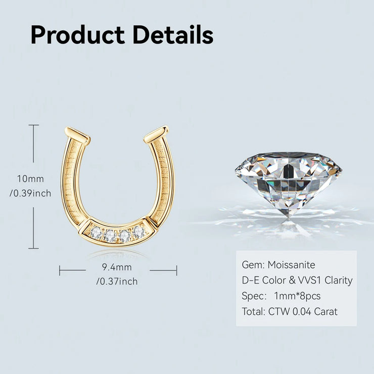 Moissanite Sterling Silver Stud Earrings