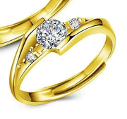 925 Silver Moissanite Couple Rings Wedding Engagement Bands for his and hers engagement bands Moissanite rings open and adjustab