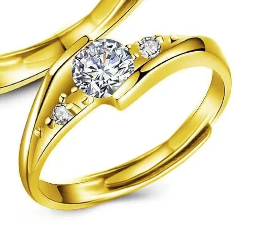 925 Silver Moissanite Couple Rings Wedding Engagement Bands for his and hers engagement bands Moissanite rings open and adjustab