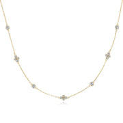 RAPRGOLD Moissanite Pendant Choker Necklaces Collar 925 Sterling Silver Clavicle Chain Necklace For Women Jewellry Wedding Gifts