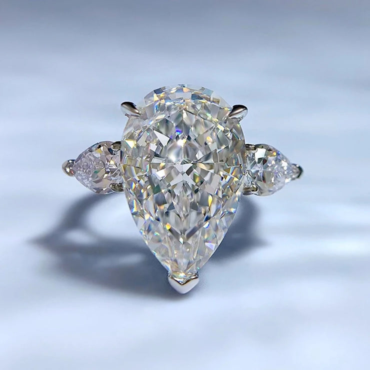 Wong Rain 5Ct White Sapphire & Citrine Cocktail Ring