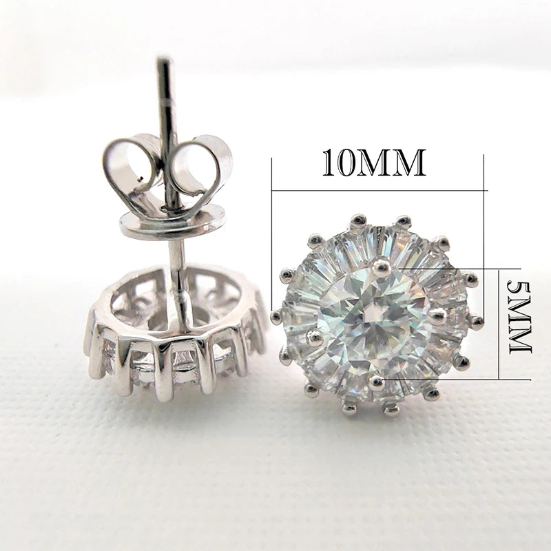 Luomansi 0.5CT Moissanite Stud Earrings – Timeless Sparkle