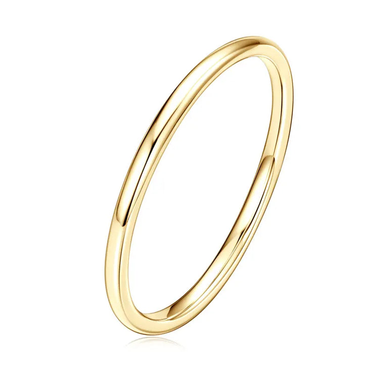 Sterling Silver 18K Gold Plated Thin Ring