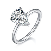 GEM'S BALLET 2ct Emerald Cut Moissanite Ring
