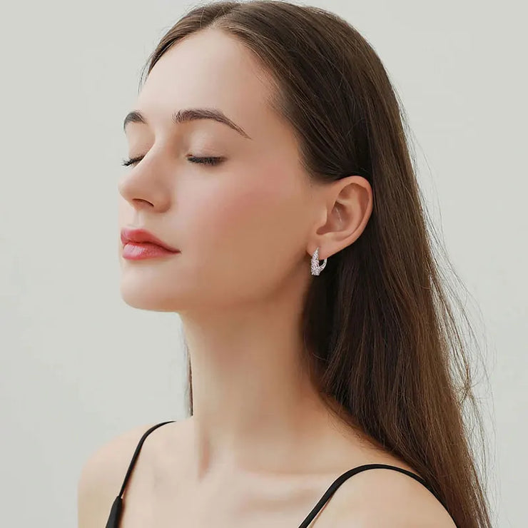 GRA Certified Moissanite Hoop Earrings – Timeless Sparkle