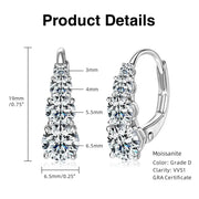 GRA Certified Moissanite Hoop Earrings – Timeless Sparkle