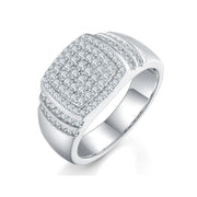 GEM'S BALLET Moissanite Men's Ice Out Ring – Bold & Sophisticated