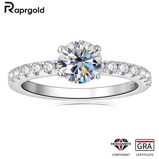 RAPRGOLD GRA Certified Moissanite Promise Ring