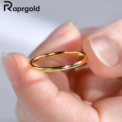 Sterling Silver 18K Gold Plated Thin Ring