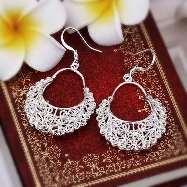 925 Sterling Silver vintage earrings for women luxury designer Jewelry
