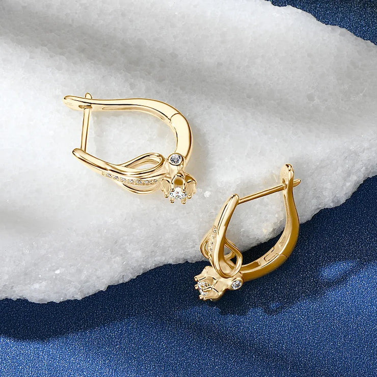 Sterling Silver Moissanite Hoop Earrings – Timeless Sparkle & Elegance