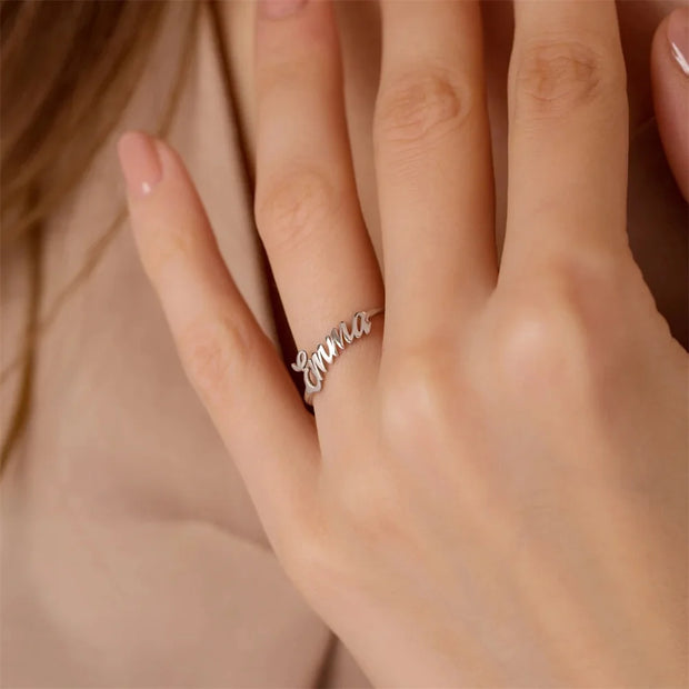 Personalized Custom Name Ring – Stainless Steel Jewelry