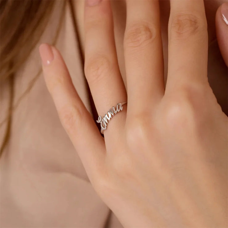 Personalized Custom Name Ring – Stainless Steel Jewelry