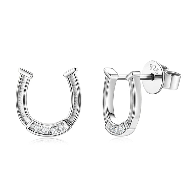 Moissanite Sterling Silver Stud Earrings