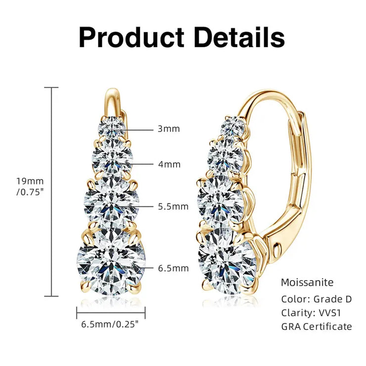 GRA Certified Moissanite Hoop Earrings – Timeless Sparkle