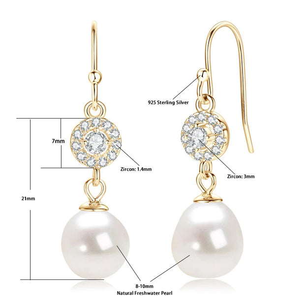 Sterling Silver Freshwater Pearl Earrings