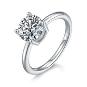 GEM'S BALLET 2ct Emerald Cut Moissanite Ring