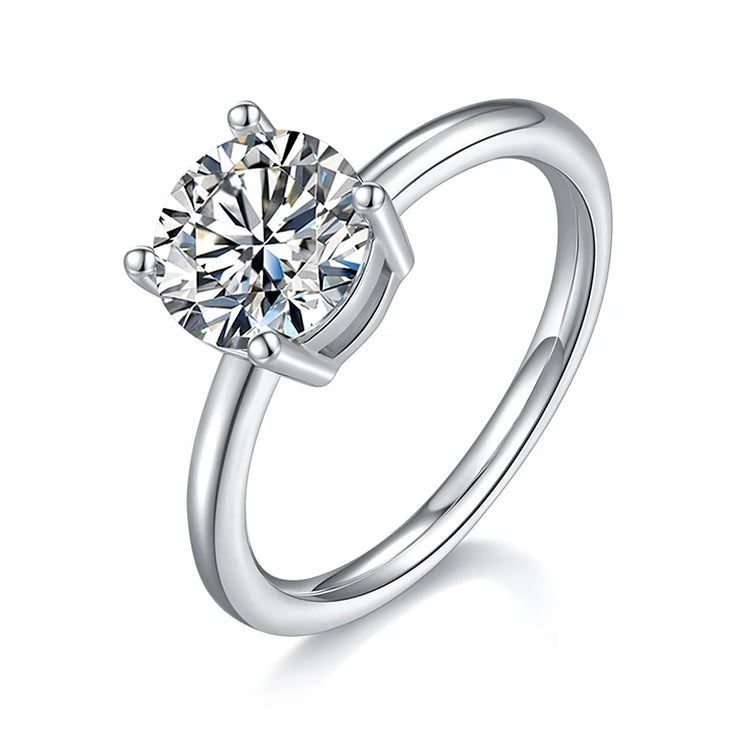 GEM'S BALLET 2ct Emerald Cut Moissanite Ring