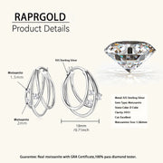 GRA Certified Moissanite Hoop Earrings