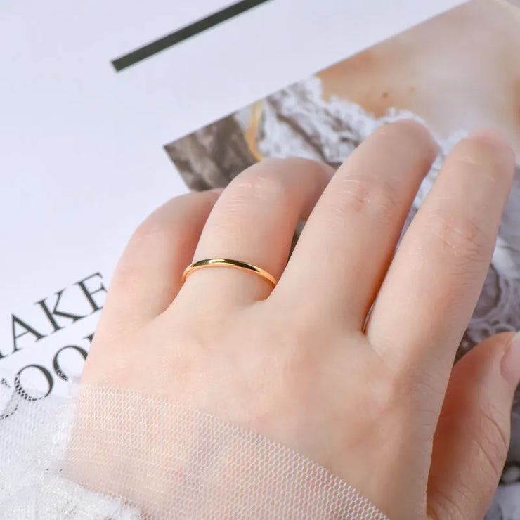 Sterling Silver 18K Gold Plated Thin Ring
