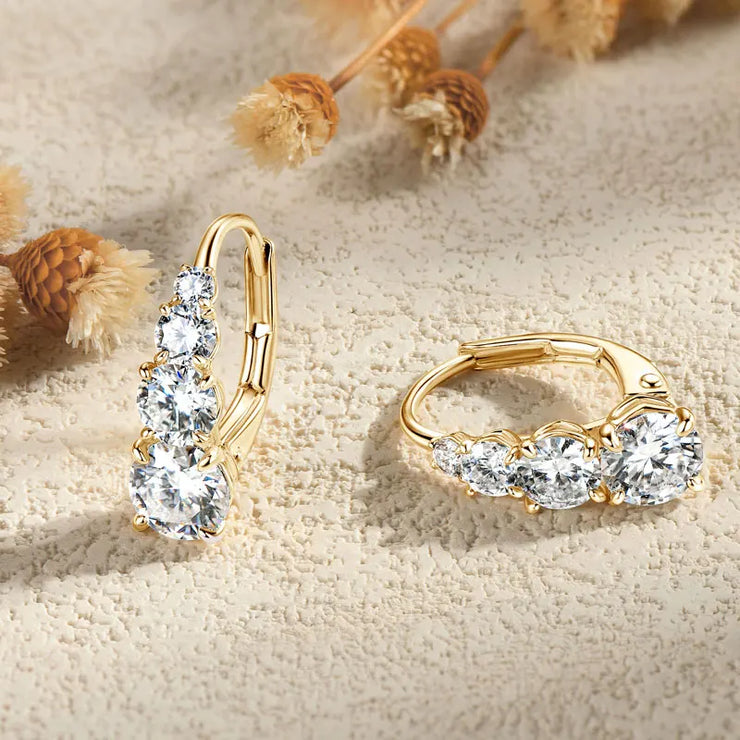 GRA Certified Moissanite Hoop Earrings – Timeless Sparkle