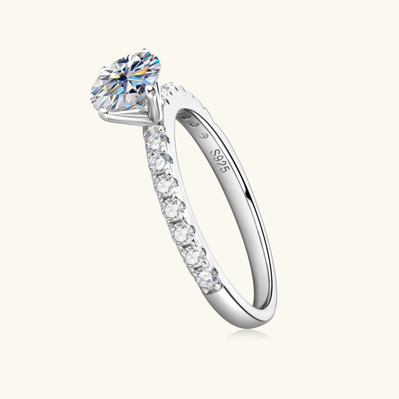 RAPRGOLD GRA Certified Moissanite Promise Ring