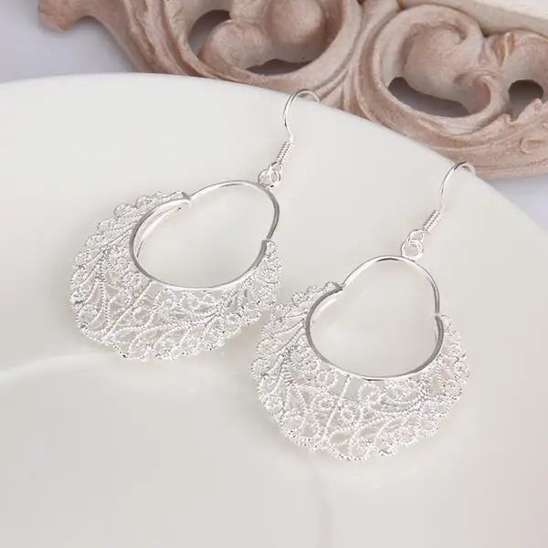 925 Sterling Silver vintage earrings for women luxury designer Jewelry