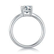 GEM'S BALLET 2ct Emerald Cut Moissanite Ring