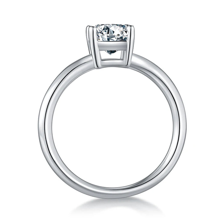 GEM'S BALLET 2ct Emerald Cut Moissanite Ring