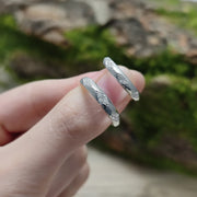 GEM'S BALLET 925 Sterling Silver Couple Ring Set Moissanite Ring Wedding Band Moissanite Matching Rings For Him For Her