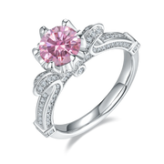 GEM'S BALLET 585 14K 10K 18K Gold 925 Silver Ring 1Ct D Color Antique Style Round Moissanite Engagement Ring For Women Wedding