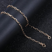 20/24inch 585 Rose Gold Color Necklace For Women Girls Paperclip Link Chain Necklace Vintage Jewelry Gifts CN60