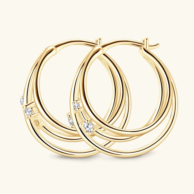 GRA Certified Moissanite Hoop Earrings