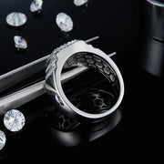 GEM'S BALLET Moissanite Men's Ice Out Ring – Bold & Sophisticated