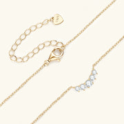 RAPRGOLD GRA Certified D Color Moissanite Smile Pendant Necklace for Women 925 Sterling Silver Chains Wedding Neck Jewelry Gifts