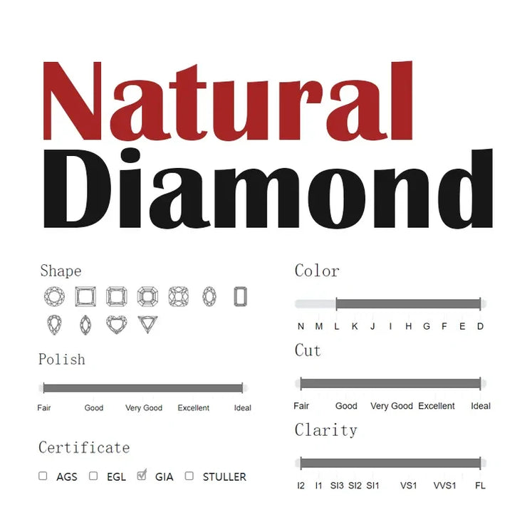 GEM'S BALLET Fine Gold Jewelry Natural Real Heart Diamond 9K 10K 14K 18K Solid Gold Cluster Diamond Necklaces for Women Wedding