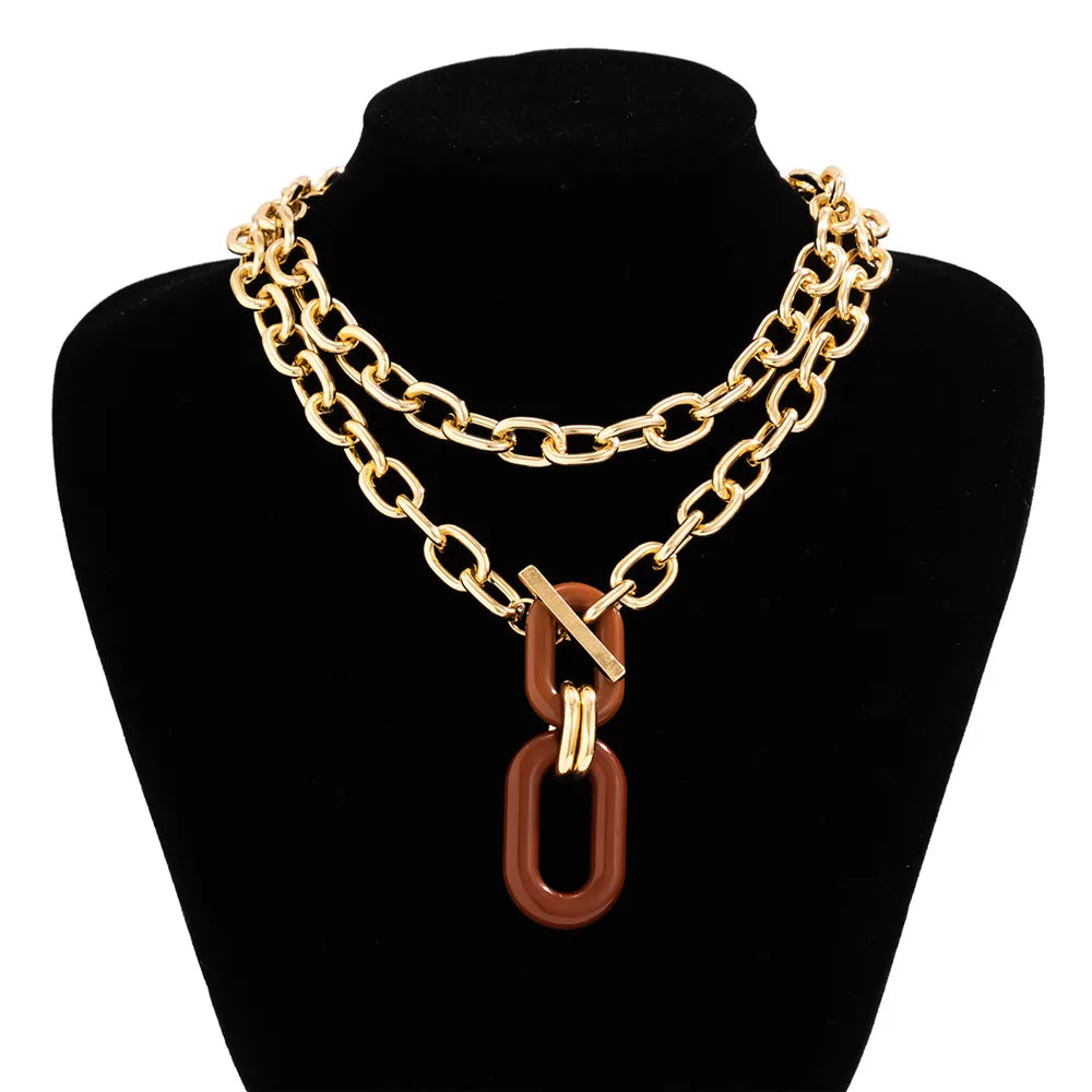 Cosysail Chunky Chain Choker Necklace – Bold &amp; Trendy