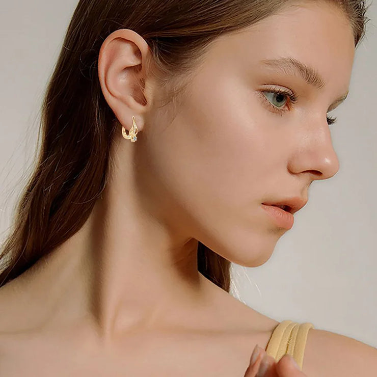 Sterling Silver Moissanite Hoop Earrings – Timeless Sparkle & Elegance
