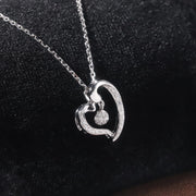 GEM'S BALLET Fine Gold Jewelry Natural Real Heart Diamond 9K 10K 14K 18K Solid Gold Cluster Diamond Necklaces for Women Wedding