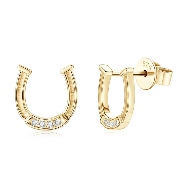Moissanite Sterling Silver Stud Earrings