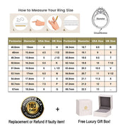 Newshe 925 Silver Engagement Rings for Women Unique Knot Brilliant AAAAA Cubic Zircon Statement Ring