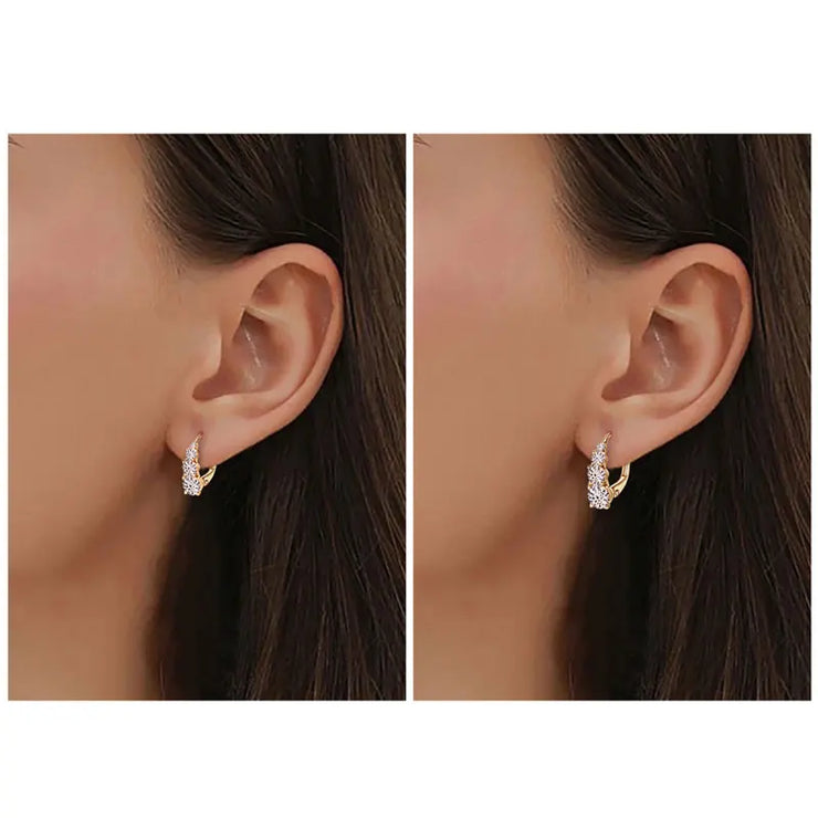 GRA Certified Moissanite Hoop Earrings – Timeless Sparkle