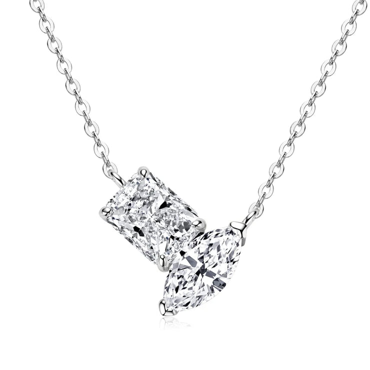 GRA Certified Moissanite Geometric Pendant – Timeless Elegance