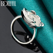DOTEFFIL 925 Sterling Silver Rose Flower Ring – A Symbol of Love and Beauty