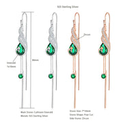 Lab Grown Emerald Drop Earrings