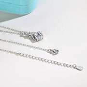 RAPRGOLD 2.0CT Moissanite Classic Pendant Necklace