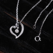 GEM'S BALLET Fine Gold Jewelry Natural Real Heart Diamond 9K 10K 14K 18K Solid Gold Cluster Diamond Necklaces for Women Wedding