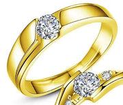 925 Silver Moissanite Couple Rings Wedding Engagement Bands for his and hers engagement bands Moissanite rings open and adjustab