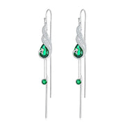 Lab Grown Emerald Drop Earrings