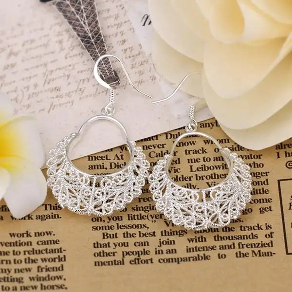 925 Sterling Silver vintage earrings for women luxury designer Jewelry